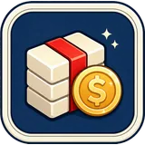 A stack of blocks beside a gold dollar coin
