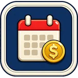 A calendar beside a gold dollar coin