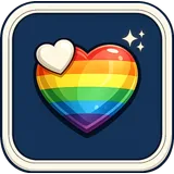 A rainbow pride heart
